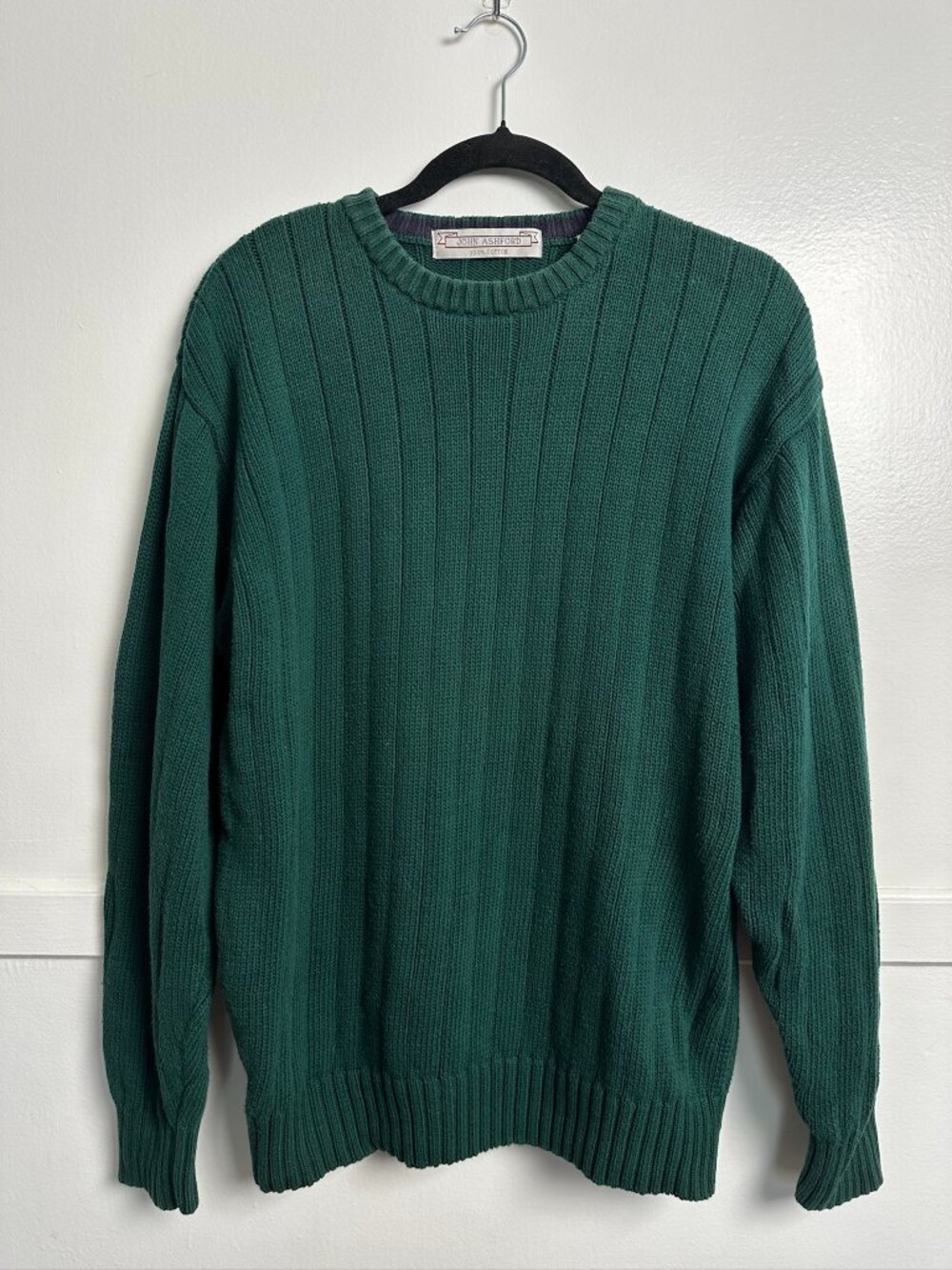 Vintage John Ashford Cotton Sweater Green Size Large